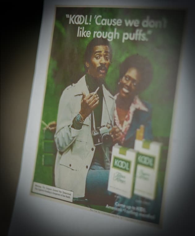 A menthol cigarette advertising poster