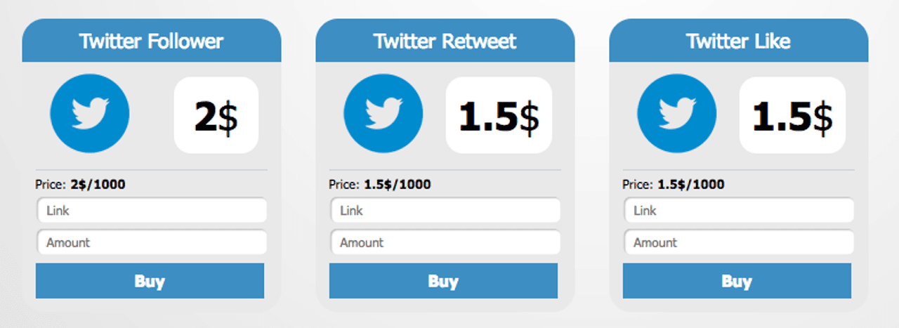 Image of Twitter followers, mentions and retweets for sale