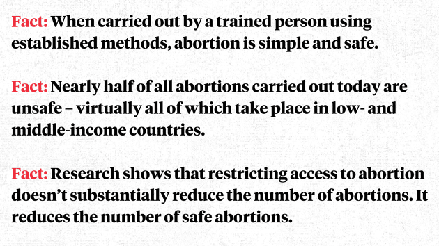 A list of facts about abortion